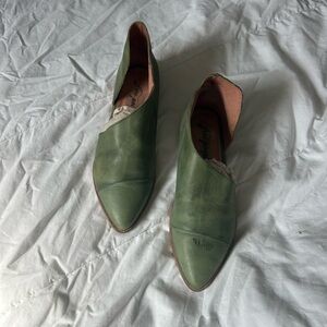 Free People green leather size 37